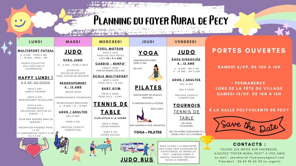 Planning Foyer Rural de Pécy